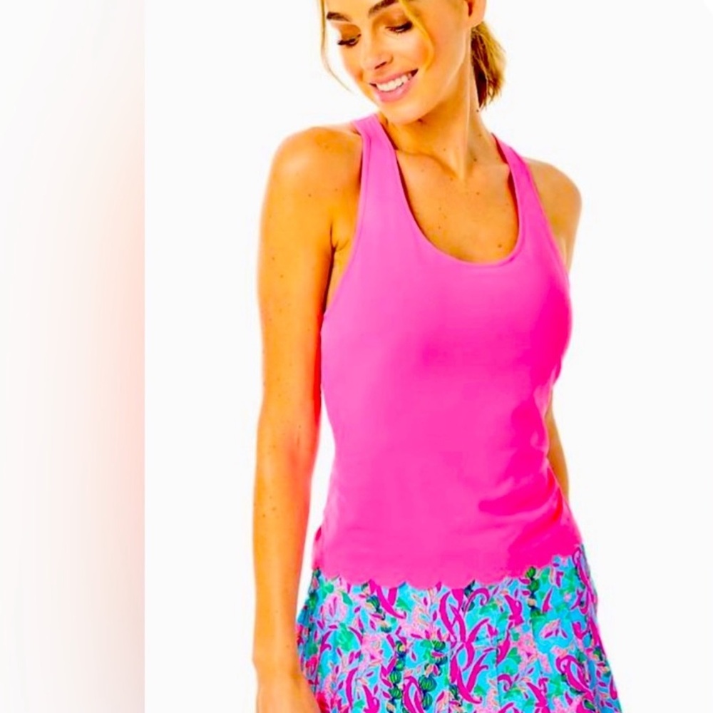 UPF-50+ Lucletic Charalee Scallop Bra Tank Top Large.  Like New!! Never worn.